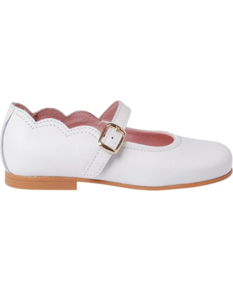 Schuhe ANGELITOS  für Mädchen BAILARINAS 1103 BAILARINA HEBILLA  BLANCO