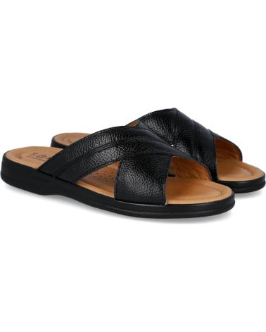 Sandalen für Herren BUBBLE BOBBLE 5380 2 CHANCLAS PIEL HOMBRE NEGRO