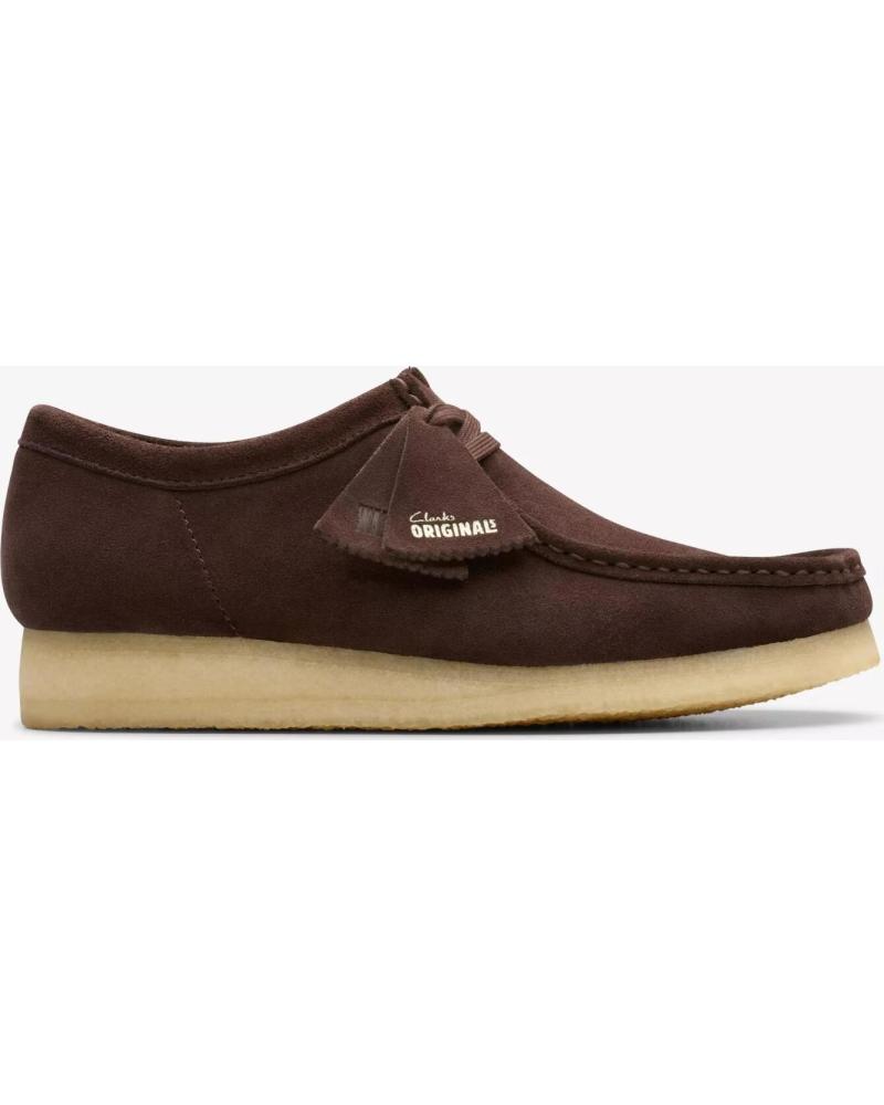 Scarpe CLARKS  per Uomo ORIGINALS WALLABEE DARK SUEDE - 41  BROWN