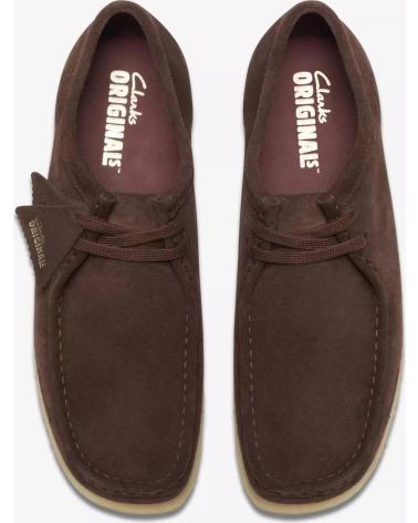 Scarpe CLARKS  per Uomo ORIGINALS WALLABEE DARK SUEDE - 41  BROWN
