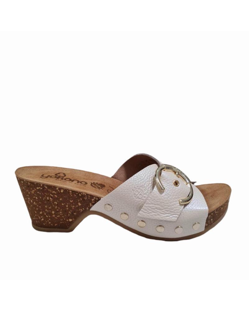 Sandali YOKONO per Donna SANDALIA MULE PIEL BLANCO PERLA NACARADO BEIG Sandali YOKONO per Donna SANDALIA MULE PIEL BLANCO PERLA NACARADO BEIG