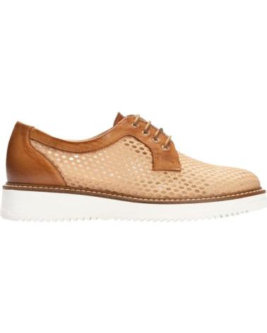 Mocasines PITILLOS  de Mujer BLUCHER PLATAFORMA BAJA MUJER REJILLA CON CORDONES  MARRóN