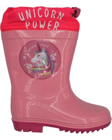 Botas de agua BUBBLE BOBBLE  de Niña BOTA AGUA UNICORNIO  ROSA