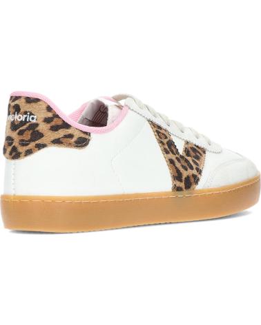 Sportivo VICTORIA  per Donna ZAPATILLAS BERLIN EFECTO PIEL SERRAJE 1126204  BLANCO