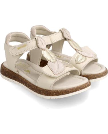 Sandales GARVALIN  pour Fille SANDALIA HOJAS  BEIGE