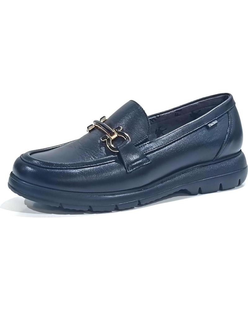 MOCASSINS FLUCHOS CASUAL EN CUIR AVEC SEMELLE GOMME NOIRE (RÉF. 98323591964) NEGRO