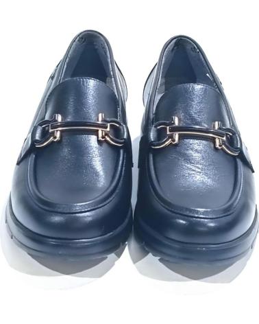 MOCASSINS FLUCHOS CASUAL EN CUIR AVEC SEMELLE GOMME NOIRE (RÉF. 98323591964) NEGRO