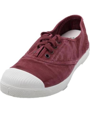 Zapatos NATURAL WORLD  de Mujer 102E M OLD LAVANDA ZAPATILLA CON PUNTERA DE CAUCHO Y LENGUET  BURDEOS