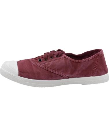 Zapatos NATURAL WORLD  de Mujer 102E M OLD LAVANDA ZAPATILLA CON PUNTERA DE CAUCHO Y LENGUET  BURDEOS
