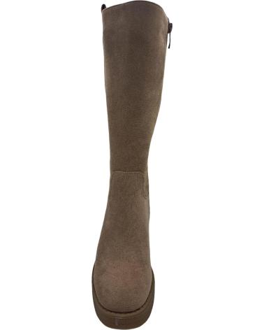 Botas CALZADOMANIA  de Mujer BOTA TACON GRUESO  BEIGE