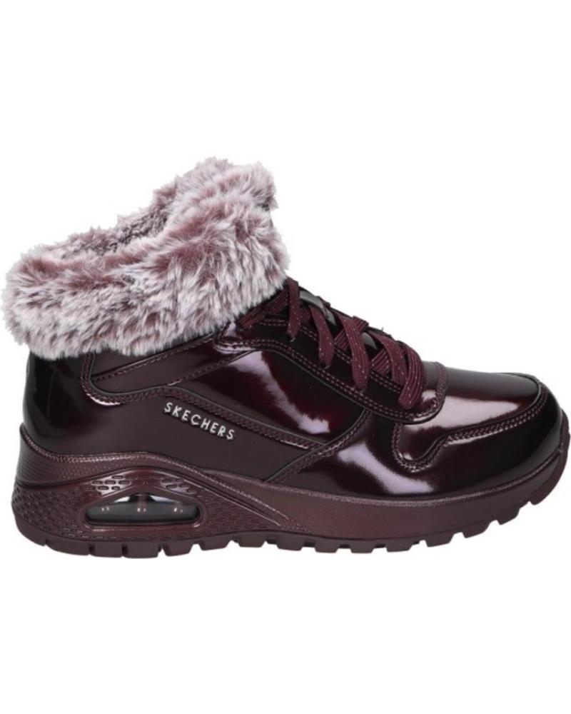 Woman Mid boots SKECHERS BOTINES PLANOS UNO RUGGED MUJER BURDEOS  ROJO