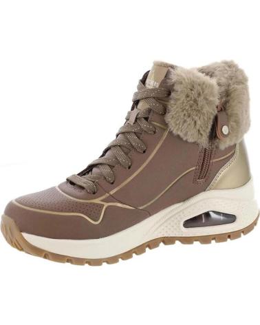 Botines de Mujer SKECHERS BOTINES PLANOS UNO RUGGED MUJER TAUPE MARRóN