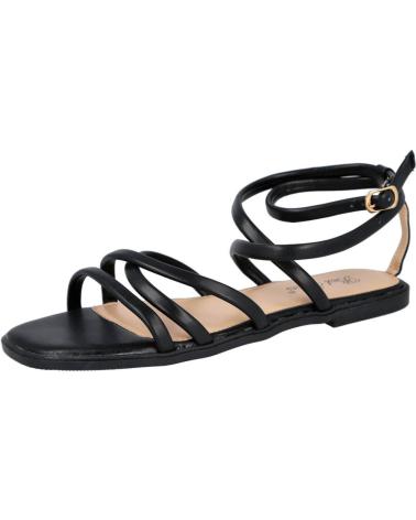 Sandales L&R SHOES  pour Femme LR SHOES JJ-1Q1234 SANDALIAS PLANAS DE MUJER  NEGRO