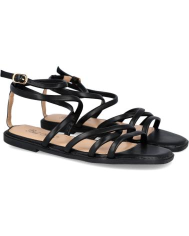 Sandales L&R SHOES  pour Femme LR SHOES JJ-1Q1234 SANDALIAS PLANAS DE MUJER  NEGRO