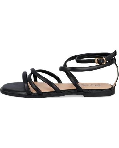 Sandales L&R SHOES  pour Femme LR SHOES JJ-1Q1234 SANDALIAS PLANAS DE MUJER  NEGRO