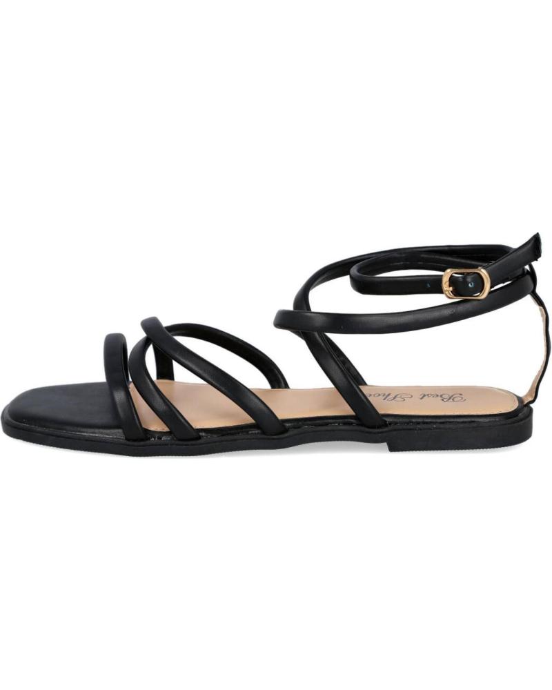 Sandales L&R SHOES  pour Femme LR SHOES JJ-1Q1234 SANDALIAS PLANAS DE MUJER  NEGRO