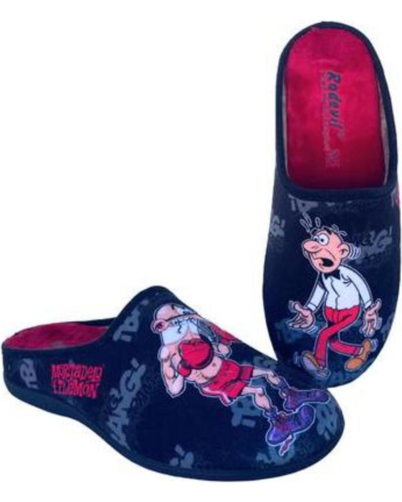 ZAPATILLAS DE CASA RODEVIL BOXEO 582 NEGRAS NEGRO