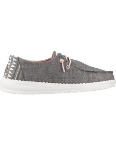BASKETS BATEAU HEY DUDE WENDY BOHO GRISES POUR FEMME GREY