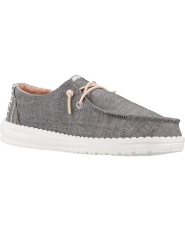 BASKETS BATEAU HEY DUDE WENDY BOHO GRISES POUR FEMME GREY