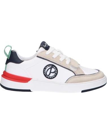 Woman and girl and boy Zapatillas deporte PEPE JEANS PBS30524 BAXTER PATCH  800WHITE