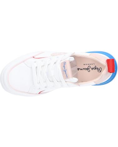 Scarpe sport per Donna e Bambina PEPE JEANS PGS30539 BAXTER PATCH 800WHITE