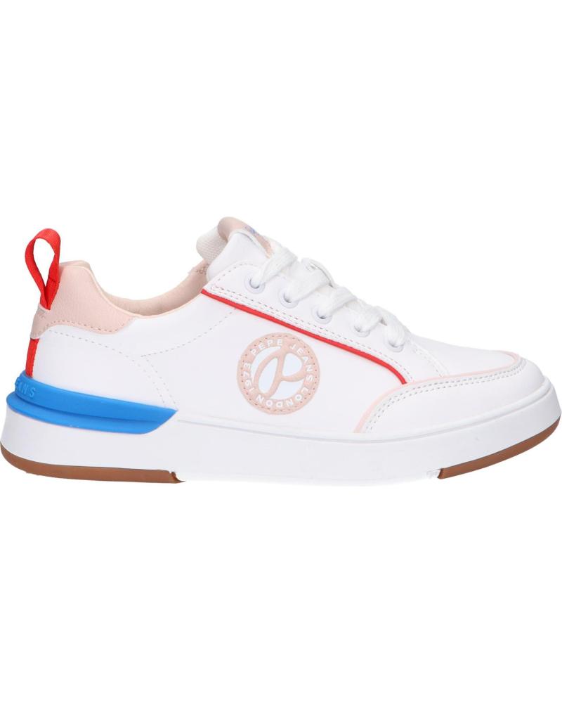Scarpe sport per Donna e Bambina PEPE JEANS PGS30539 BAXTER PATCH 800WHITE