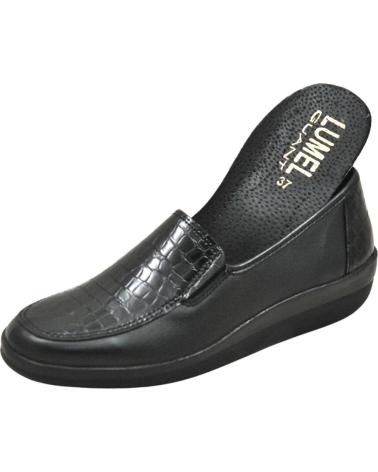 Zapatos LUMEL  de Mujer - MOCASIN CON ELASTICO EN EL LATERAL PLANTILLA EXTRA  BLACK 2738-958