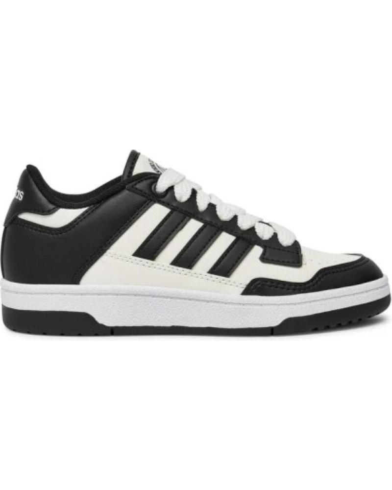 Woman and girl and boy Trainers ADIDAS JR0166 RAPID COURT LOW J  CBLACK-CLOWHI-FTWWHT