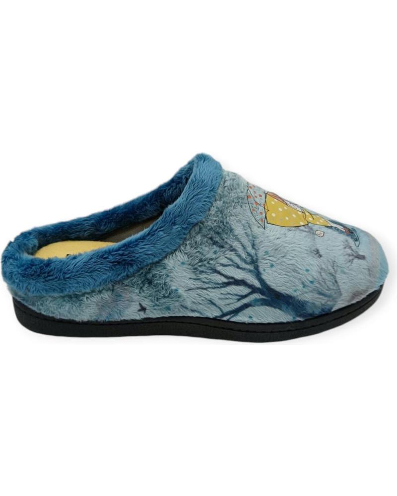 ROAL HAUSSCHUHE 12037 CHICA LLUVIA BLAU MIT HERAUSNEHMBARER EINLEGESOHLE AZUL