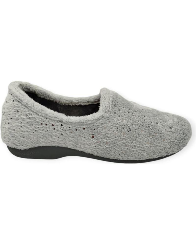 Pantufas BEREVERE  de Mulher ZAPATILLA CASA CERRADA  GRIS