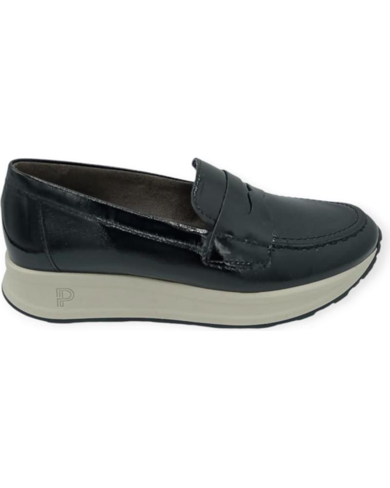 Zapatos PITILLOS  de Mujer MOCASIN PIEL 10200  NEGRO