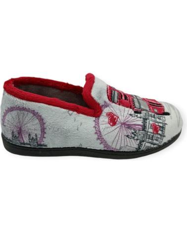 Pantoufles ROAL  pour Femme ZAPATILLA CASA CERRADA  GRIS