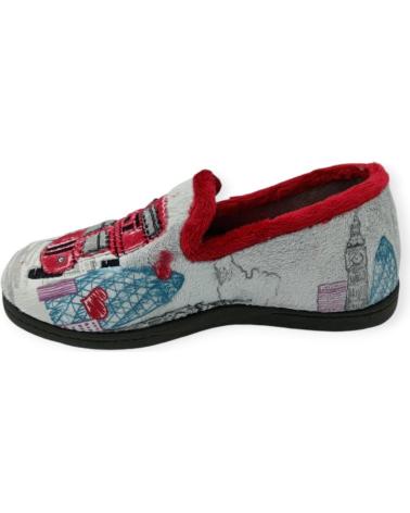 Pantoufles ROAL  pour Femme ZAPATILLA CASA CERRADA  GRIS