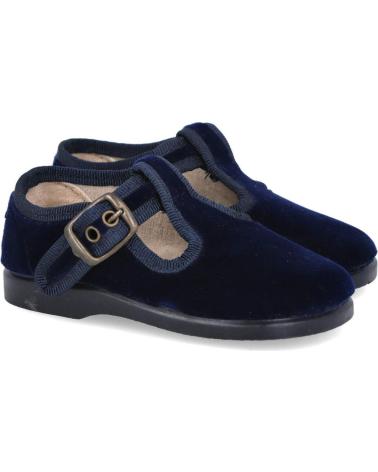 Zapatos L&R SHOES  de Niño LR SHOES 152-TIFON ZAPATOS PEPITOS DE TERCIOPELO PARA NINO  AZUL