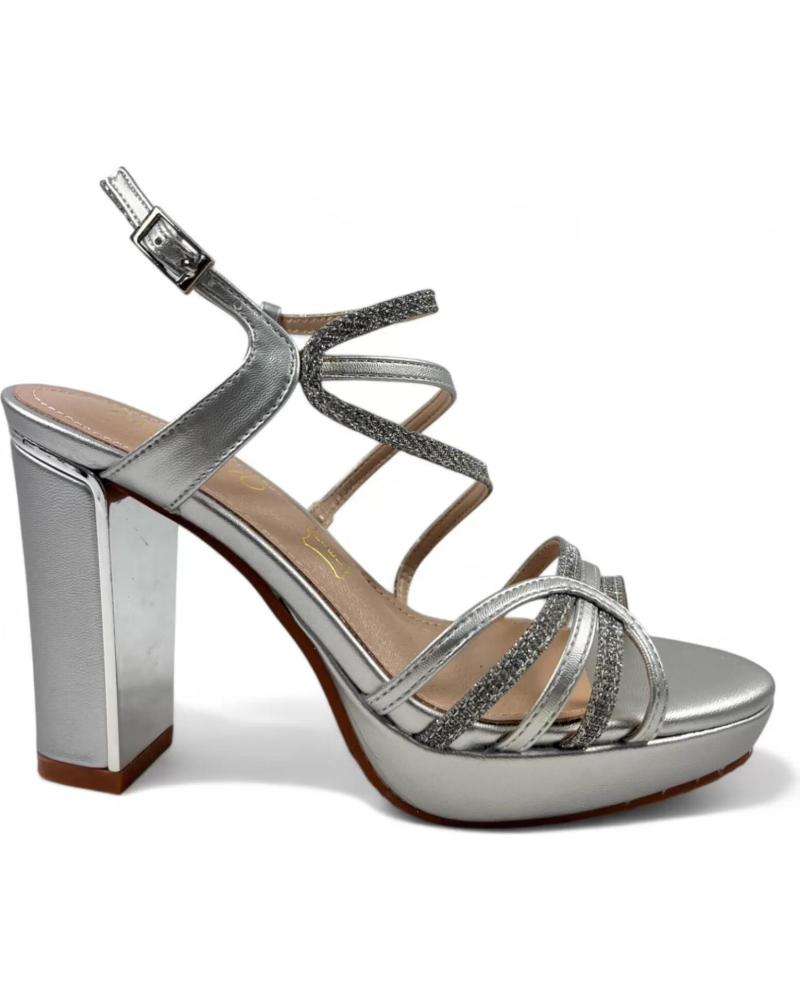 Sandales TIMBOS  pour Femme SANDALIA TACON FIESTA MUJER PLATA 130757  PLATEADO