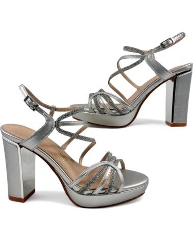 Sandales TIMBOS  pour Femme SANDALIA TACON FIESTA MUJER PLATA 130757  PLATEADO