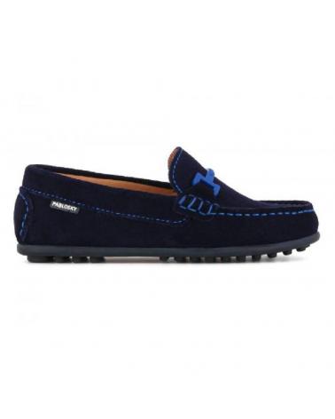 Zapatos PABLOSKY  de Niño - MOCASIN ANTE MARINO NINO CON ESTRIBO AZUL  RIDER MARINO