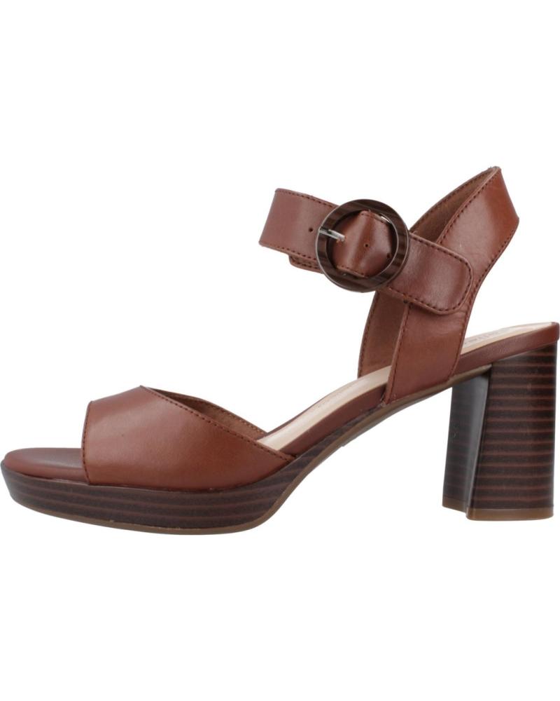 Sandales pour Femme CLARKS SANDALIA CASUAL DE PIEL CON TACON Y PLATAFORMA TAN