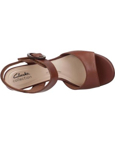 Sandales pour Femme CLARKS SANDALIA CASUAL DE PIEL CON TACON Y PLATAFORMA TAN