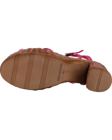Sandales PONS QUINTANA  pour Femme SANDALIAS MUJER MODELO CANNES COLOR ROSA  TRENZADO