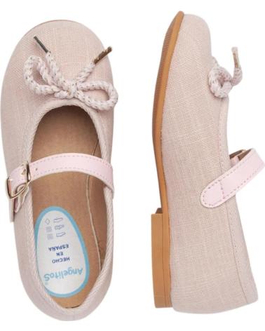 girl shoes ANGELITOS BAILARINAS 1557 BAILARINA LINO HEBILLA  ROSA