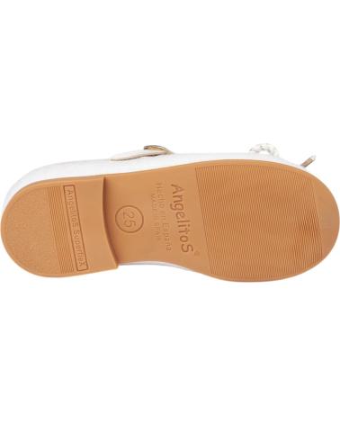girl shoes ANGELITOS BAILARINAS 1557 BAILARINA LINO HEBILLA  BLANCO