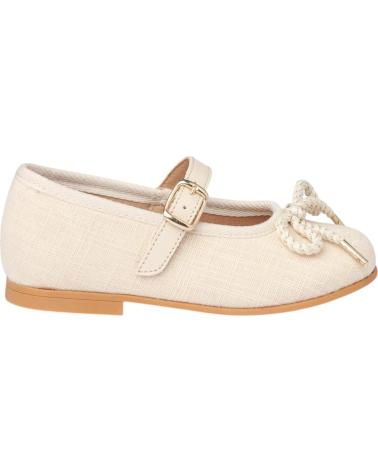Schuhe ANGELITOS  für Mädchen BAILARINAS 1557 BAILARINA LINO HEBILLA  BEIGE