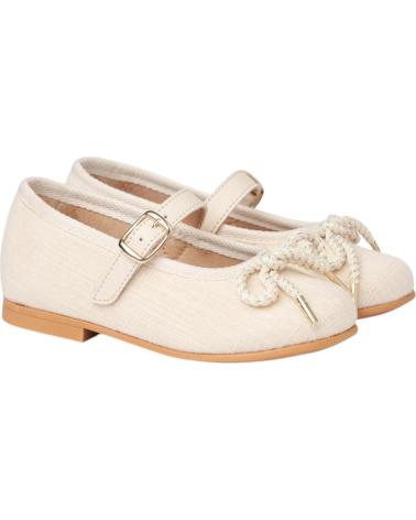Schuhe ANGELITOS  für Mädchen BAILARINAS 1557 BAILARINA LINO HEBILLA  BEIGE