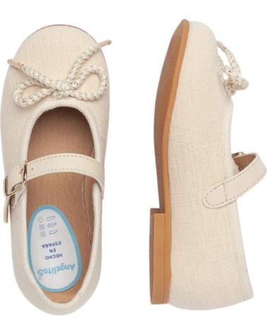 Schuhe ANGELITOS  für Mädchen BAILARINAS 1557 BAILARINA LINO HEBILLA  BEIGE