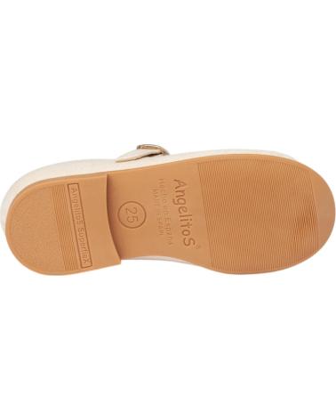 Schuhe ANGELITOS  für Mädchen BAILARINAS 1557 BAILARINA LINO HEBILLA  BEIGE