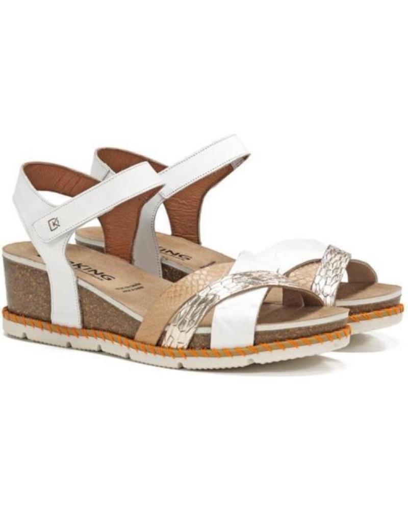 Sandales DORKING  pour Femme SANDALIA GOLD BLANCA DE BY FLUCHOS  BLANCO