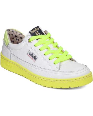 Chaussures CALLAGHAN  pour Homme ZAPATILLA PETETE 55210 BLANCA Y AMARILLA DE  AMARILLO