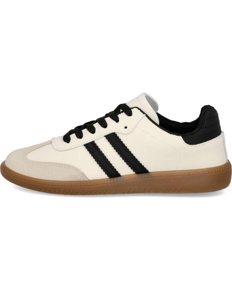 Zapatillas deporte L&R SHOES  de Mujer LR SHOES 24006 ZAPATILLAS CASUAL DE MUJER  BEIGE NEGRO