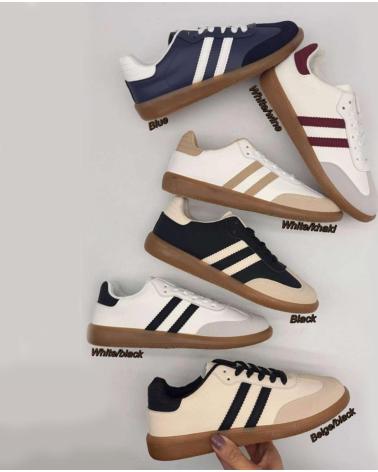 Zapatillas deporte L&R SHOES  de Mujer LR SHOES 24006 ZAPATILLAS CASUAL DE MUJER  BEIGE NEGRO